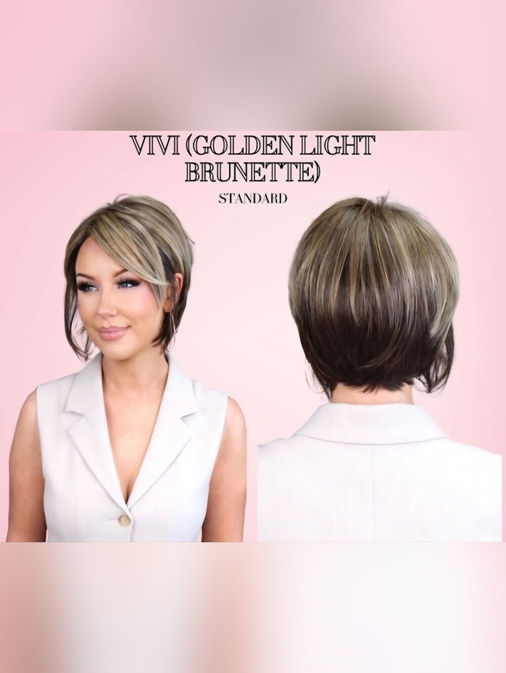 Chelsey Smith VIVI Lace Front Wig, Golden Light Brunette, NWT, Lace Intact